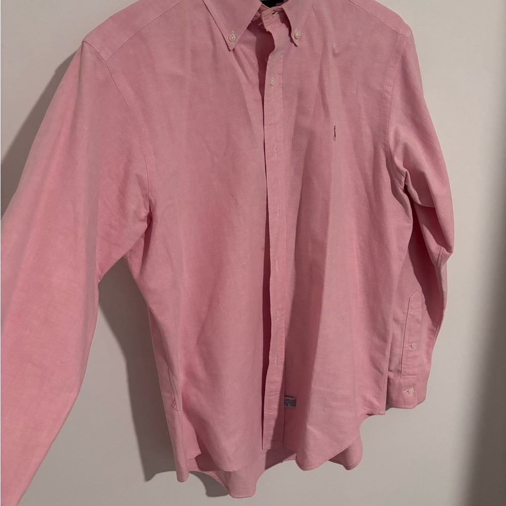 Ralph Lauren Classic Button-Down Shirt | Pink | Medium | 100% Cotton